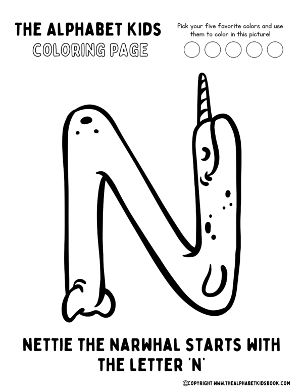 Coloring Page_Nettie Narwhal