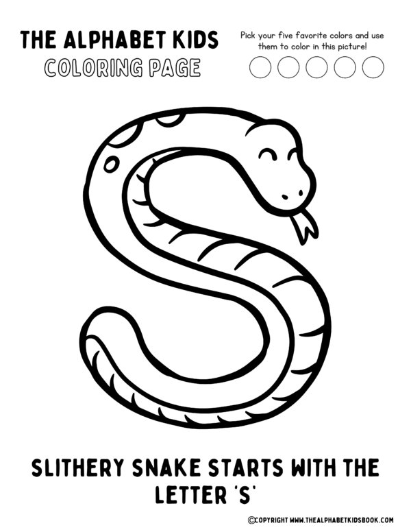 Coloring Page_Slithery Snake